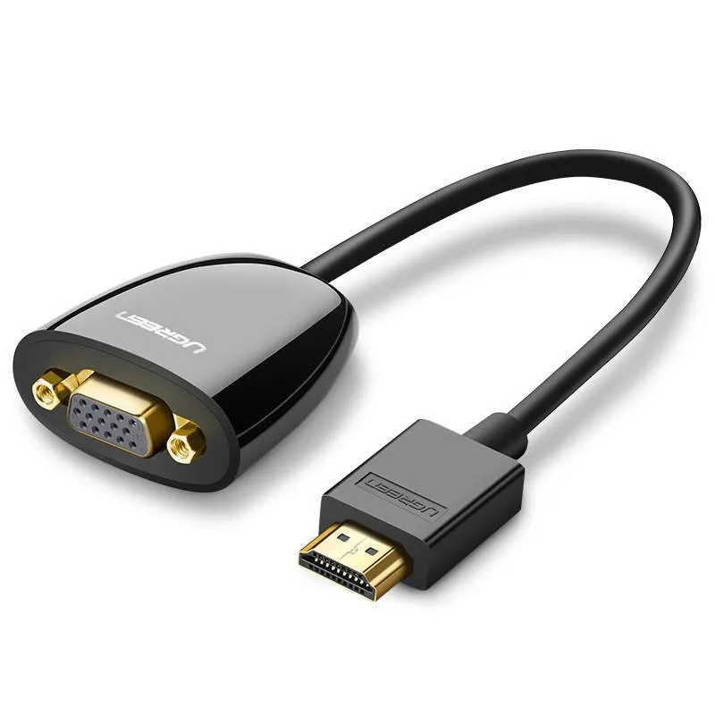 Adapter UGREEN MM105 HDMI Do VGA Bez Audio 16 cm - Czarny