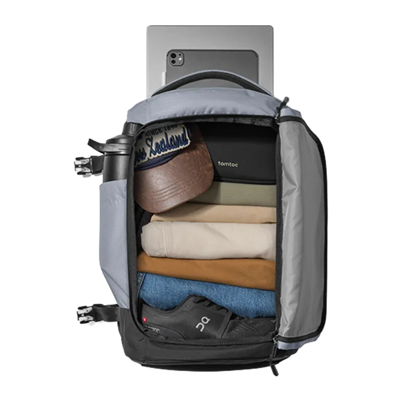 Plecak Podróżny TOMTOC NAVIGATOR-T66 Liteway 28l 15,6" - Jasnoszary