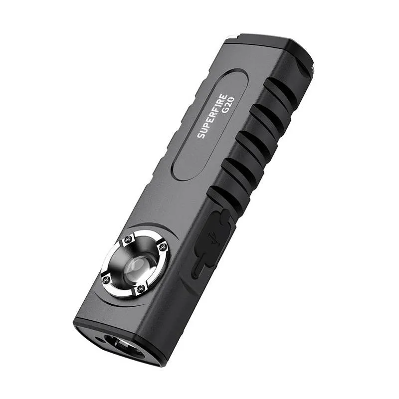 Latarka SUPERFIRE G20 470LM Z Laserem USB - Czarna
