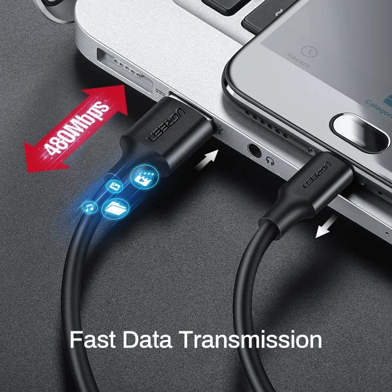 Kabel UGREEN US289 USB-A Micro USB 2m - Biały