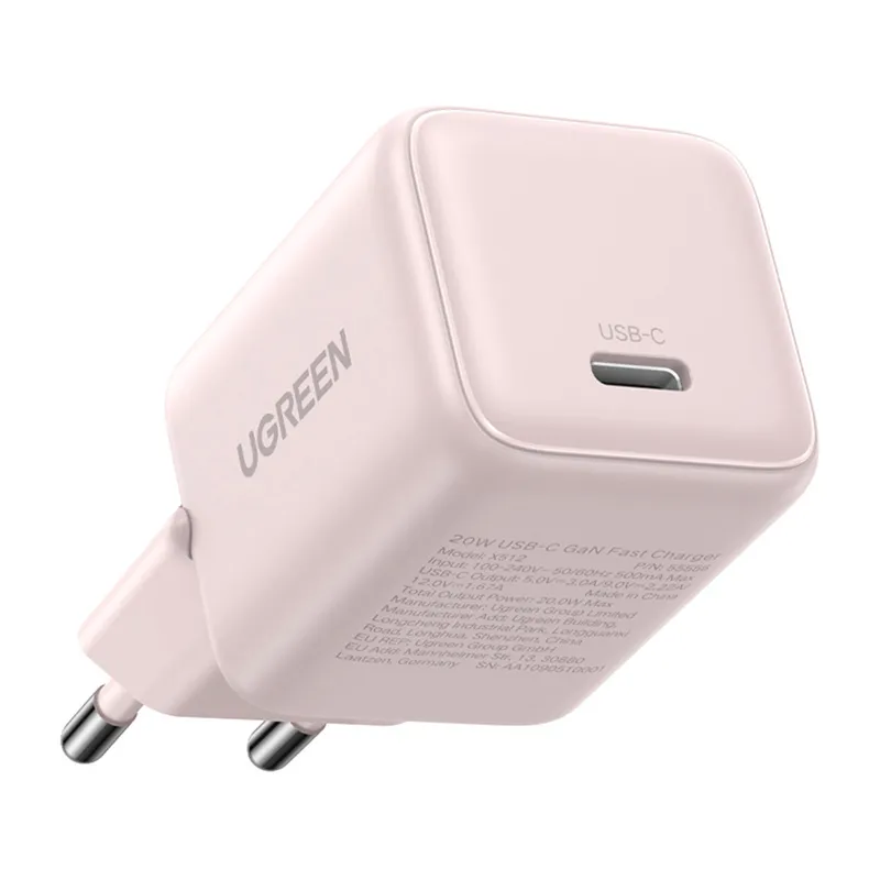 Ładowarka Sieciowa UGREEN X512 20W USB-C GaN - Różowa