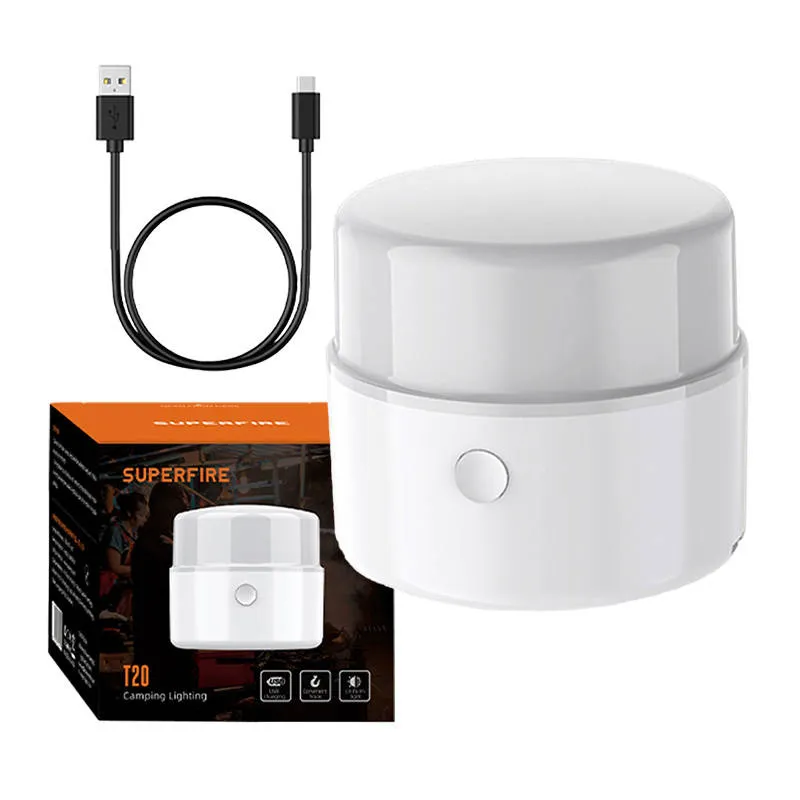 Lampa Kempingowa SUPERFIRE T20 180LM USB - Biała