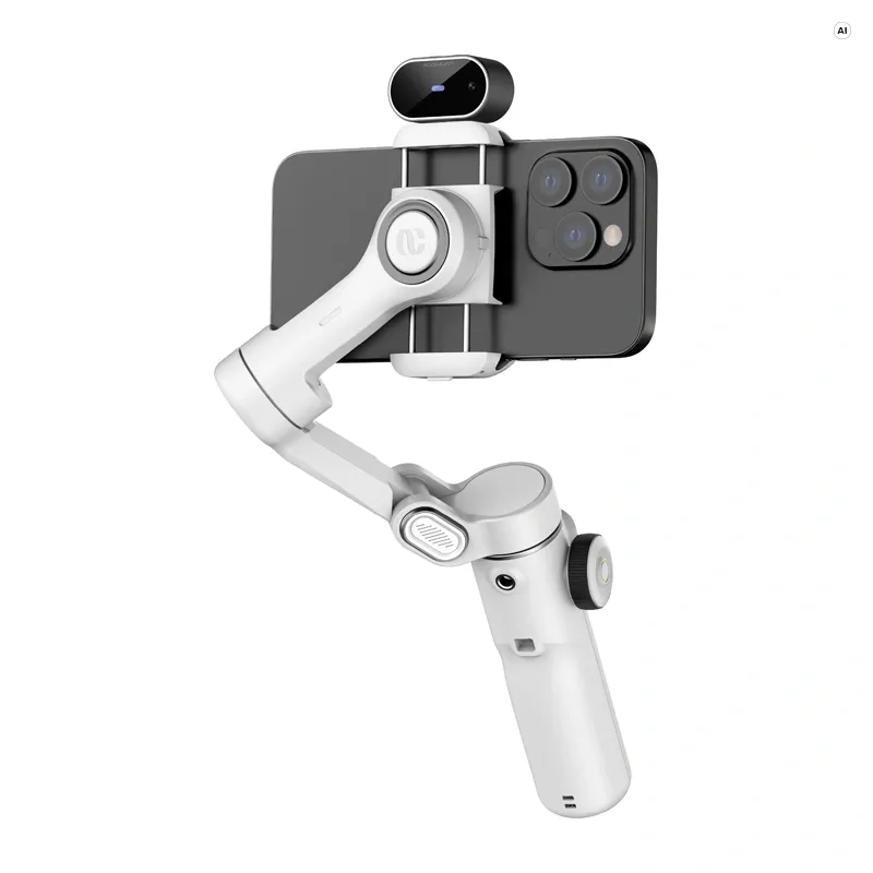 Gimbal AOCHUAN X2 Z Czujnikiem AI 3-OSIOWY Wysięgnik 20 cm - Biały