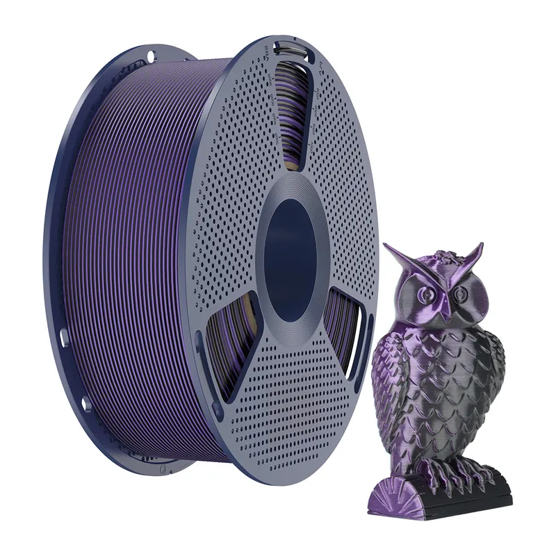 Filament SUNLU PLA+ Silk Dual Color 1.75mm 1kg - Czarno-Fioletowy