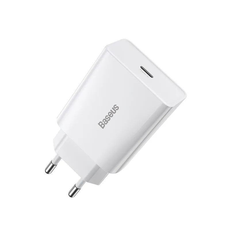 Ładowarka Sieciowa BASEUS Speed Mini Quick Charger USB-C 20W - Biała