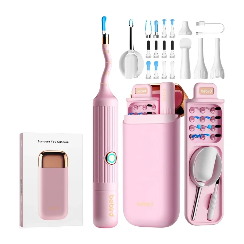Otoskop Z Kamerą BEBIRD EarSight Plus Z Giętkimi Końcówkami - Różowy