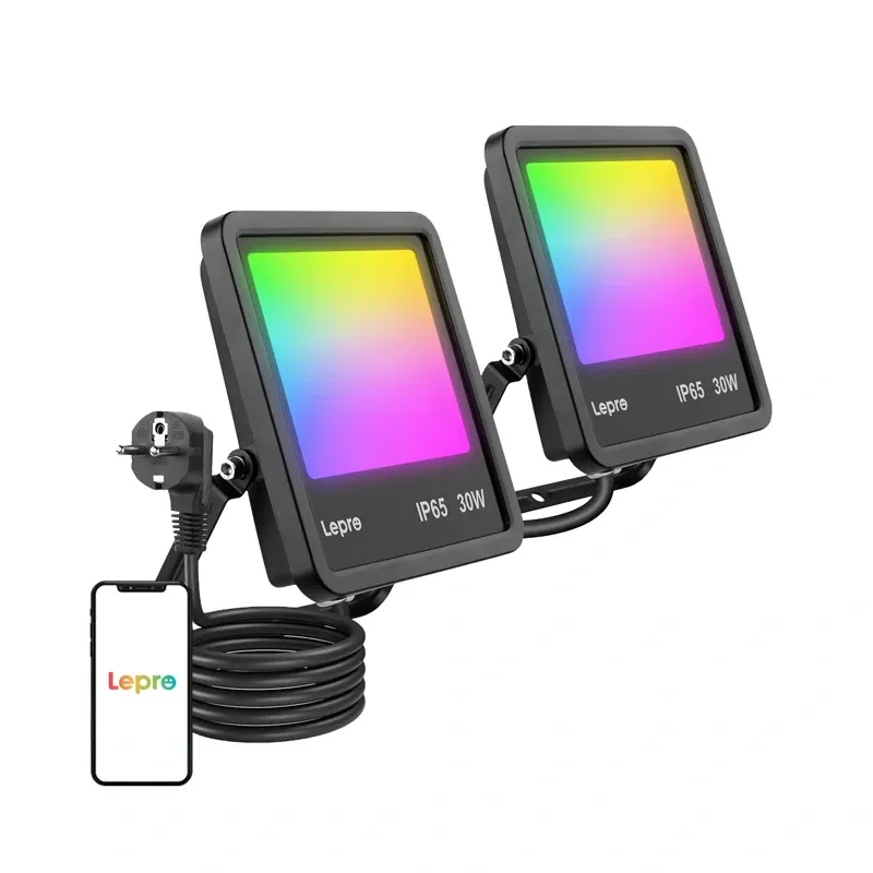 Naświetlacz LEPRO F1 30W LED RGB Wi-Fi Z AI - Inteligentne Oświetlenie