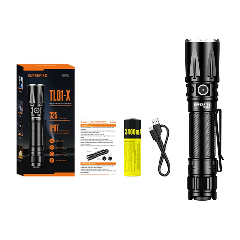 Latarka SUPERFIRE TL01-X 20W 1800 Lumenów USB-C