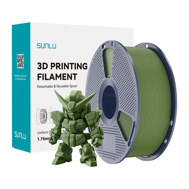 Filament SUNLU PLA+ 2.0 1,75mm 1kg - Oliwkowy