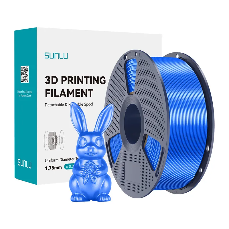 Filament SUNLU PLA+ Silk 1.75mm 1kg - Niebieski
