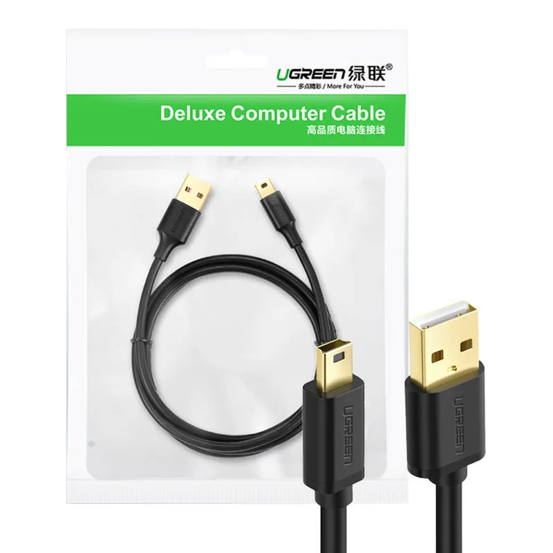Kabel UGREEN 10355B USB 2.0-MINI USB 1m (Czarny)