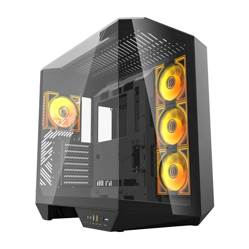 Obudowa Komputerowa DARKFLASH DY470 + 4 Wentylatory - Czarna