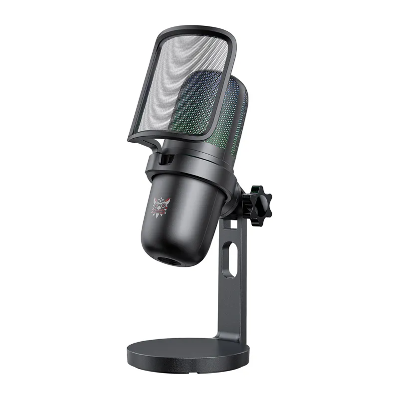 Mikrofon ONIKUMA M-730 USB Z Redukcją Szumów I Podświetleniem RGB - Czarny