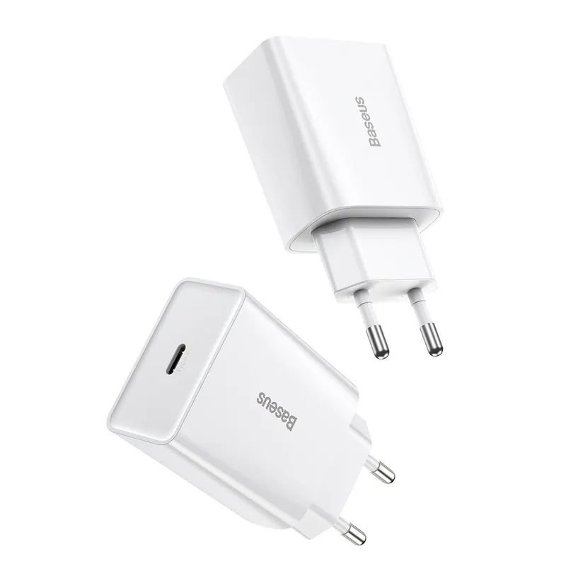 Ładowarka Sieciowa BASEUS Speed Mini Quick Charger USB-C 20W - Biała