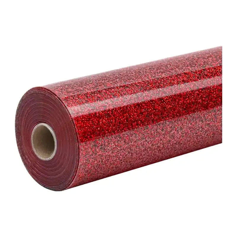 Folia Termotransferowa HTVRONT Glitter 30.5cm X 90cm - Czerwona