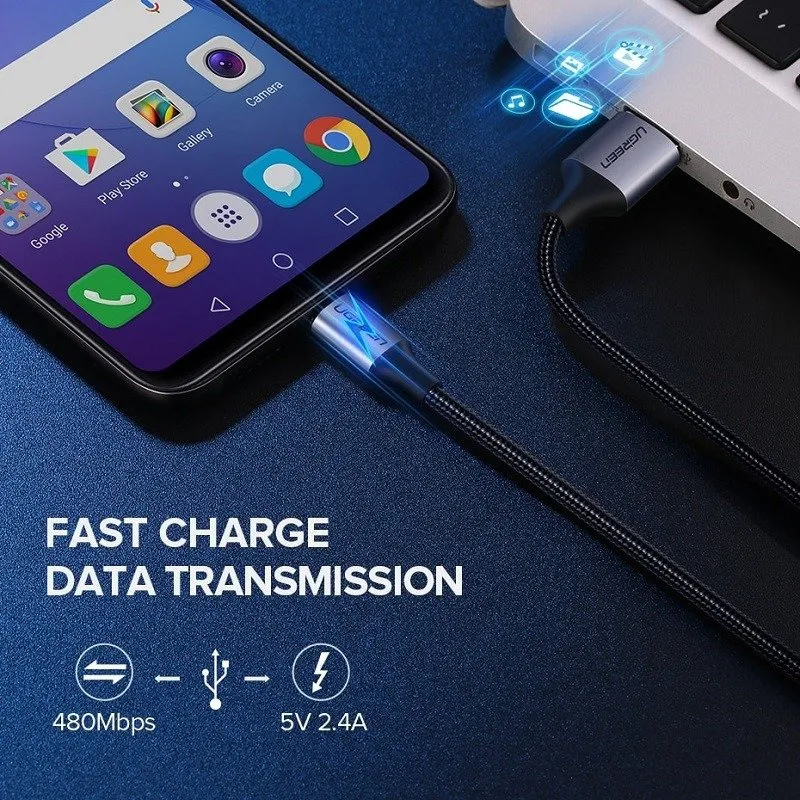 Kabel UGREEN US290 USB-A Do Micro USB 1m - Czarny