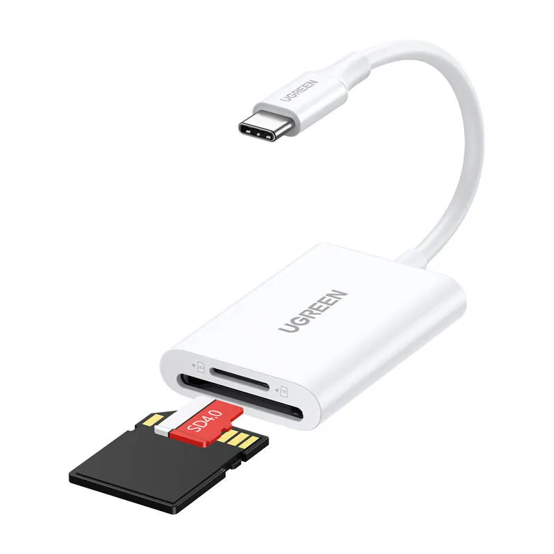 Czytnik Kart UGREEN CM265 USB-C 2w1 - Biały