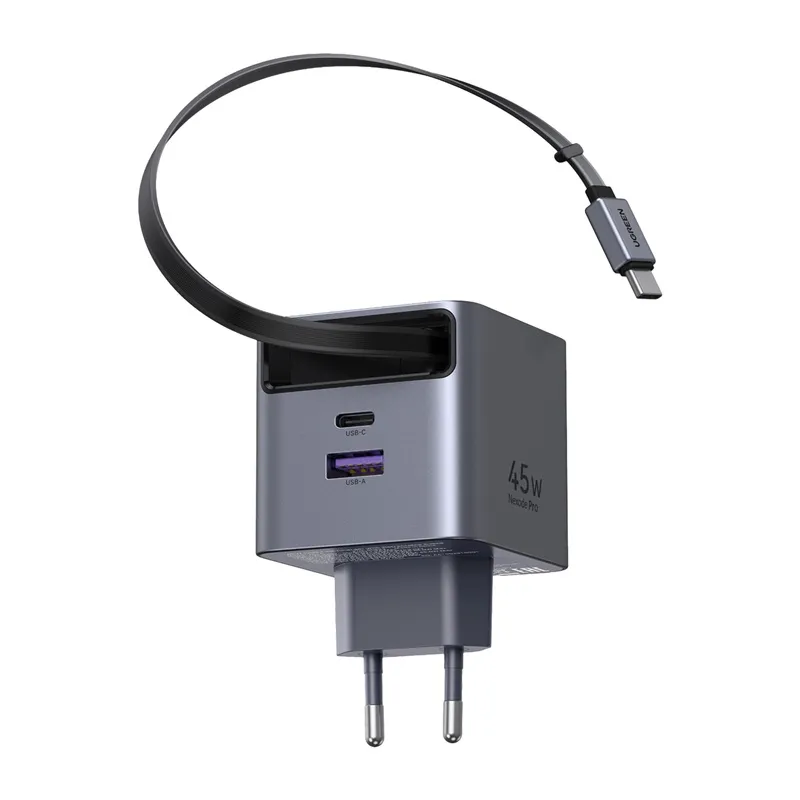 Ładowarka Sieciowa UGREEN X614 GaN 45W USB-C + USB - Szara