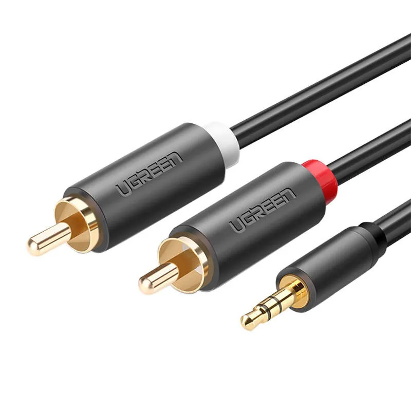 Kabel Audio UGREEN AV102 Jack 3.5MM-2XRCA 1,5m - Czarny
