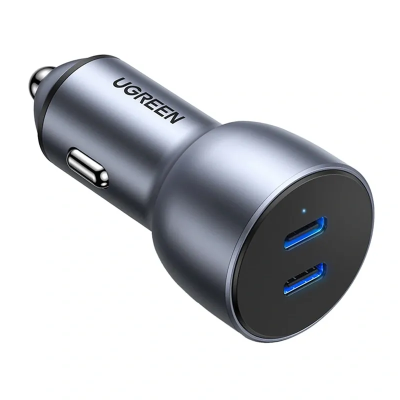 Ładowarka Samochodowa UGREEN CD213 2X USB-C 60W - Szara