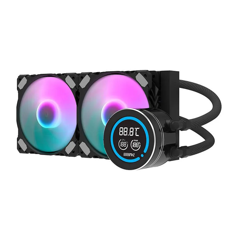 Chłodzenie Wodne CPU DARKFLASH DN-D240 120mm Z Wyświetlaczem LCD - Czarny