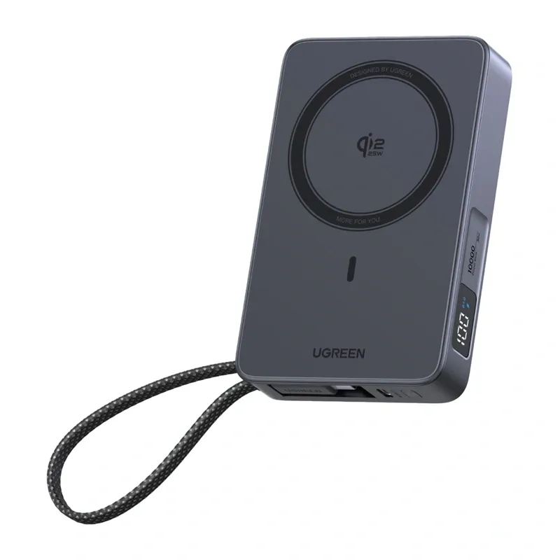 Powerbank UGREEN PB773 10000mAh 30W Magnetyczny - Szary