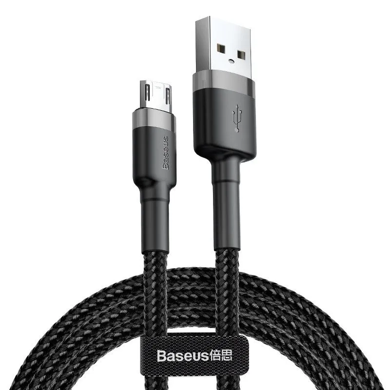 Kabel BASEUS Cafule USB-A Micro USB 1m - Szaro-Czarny