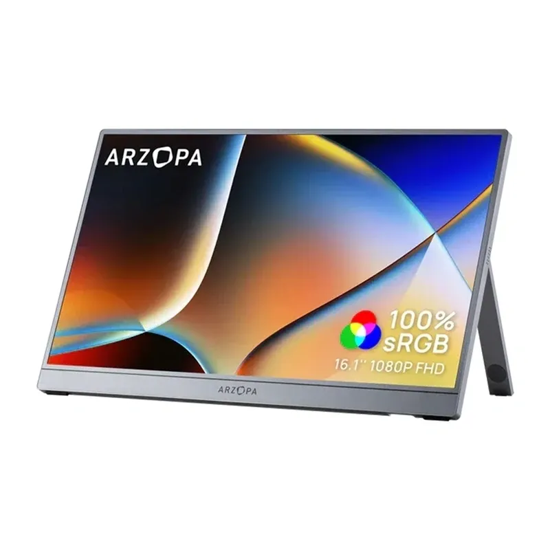 Monitor Przenośny ARZOPA Z1C 16,1" Full HD USB-C - Szary