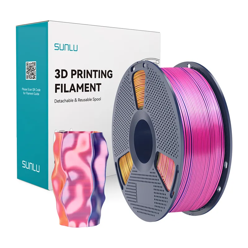 Filament SUNLU PLA+ Silk Tri-Color 1.75mm 1kg - Czerwono-Żółto-Niebieski