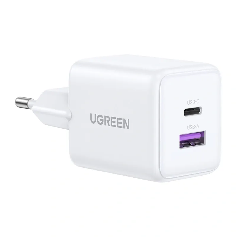 Ładowarka Sieciowa UGREEN X516 USB + USB-C GaN 30W - Biała
