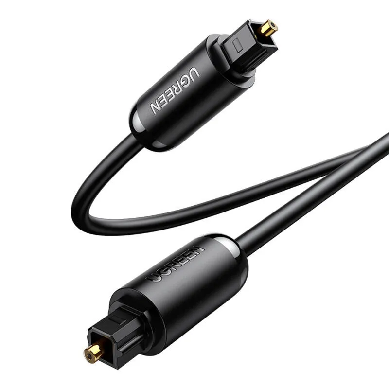Kabel Optyczny Toslink Audio UGREEN AV122 Pozłacany 1.5m (Czarny)