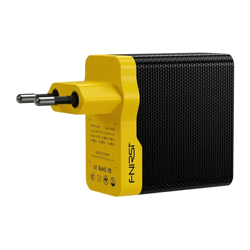 Zasilacz FNIRSI 65W USB-C Power Delivery - Żółto-Czarny