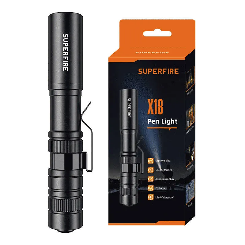 Latarka SUPERFIRE X18 55 Lm Kompaktowa - Czarny