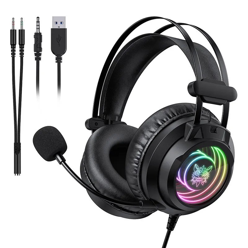Słuchawki Gamingowe ONIKUMA X80 Z RGB USB - Czarne