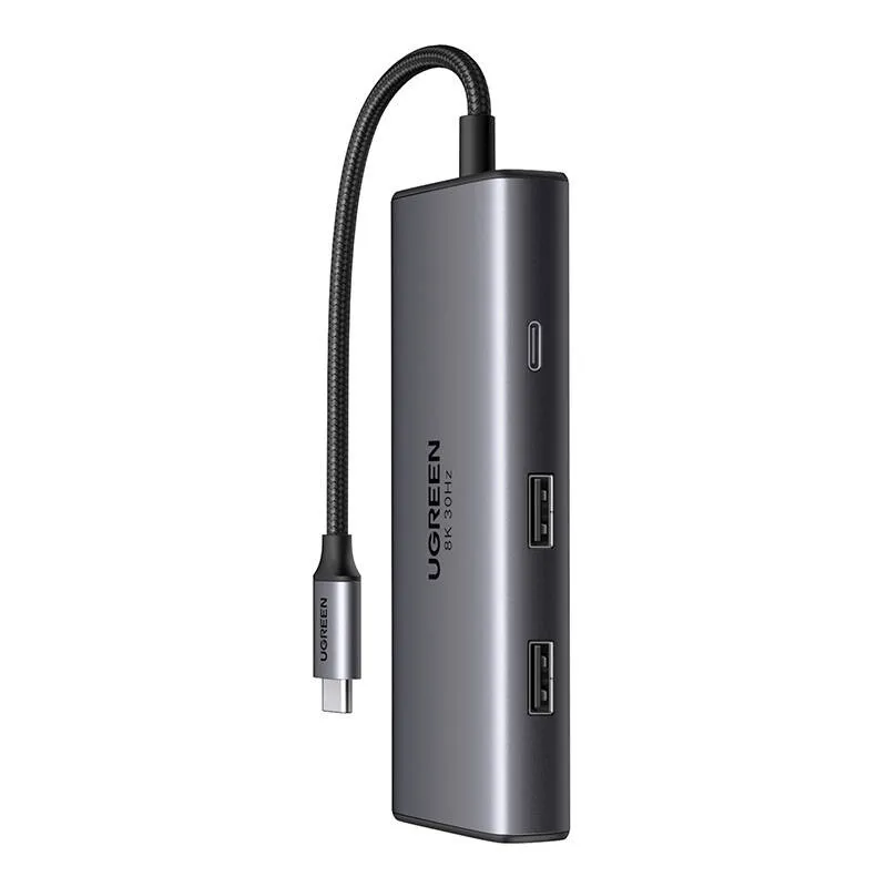 Hub USB-C UGREEN CM498 6-PORTOWY Power Delivery 100W - Szary