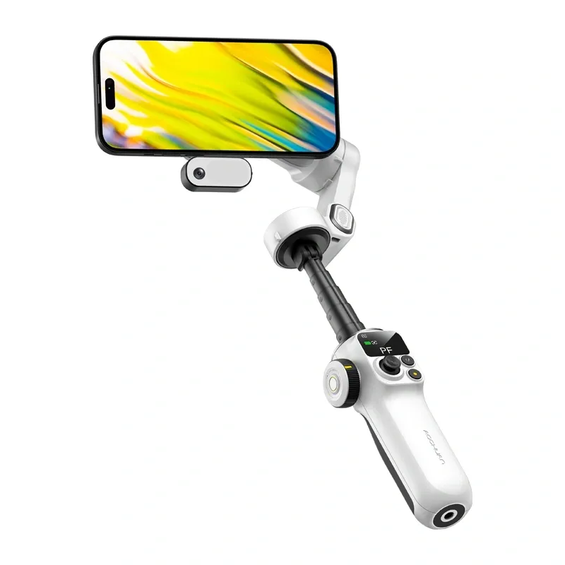 Gimbal AOCHUAN P2 3-OSIOWY Do Smartfonów Z AI I Lampą - Biały