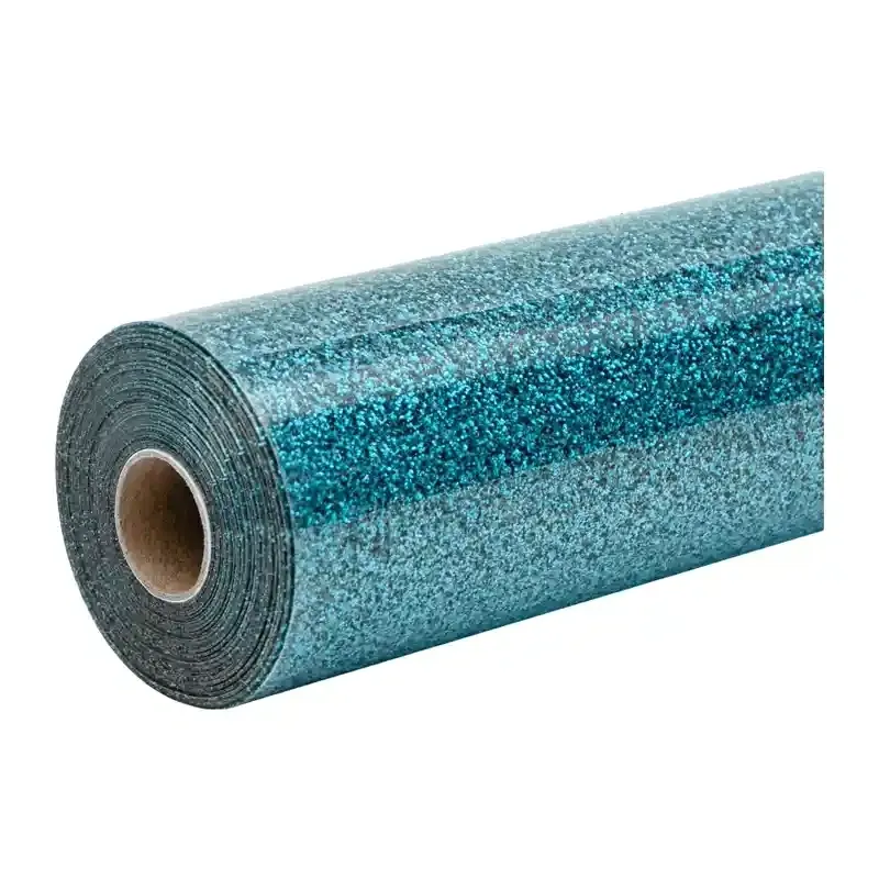 Folia Termotransferowa HTVRONT Glitter 30,5cm X 90cm - Niebieska