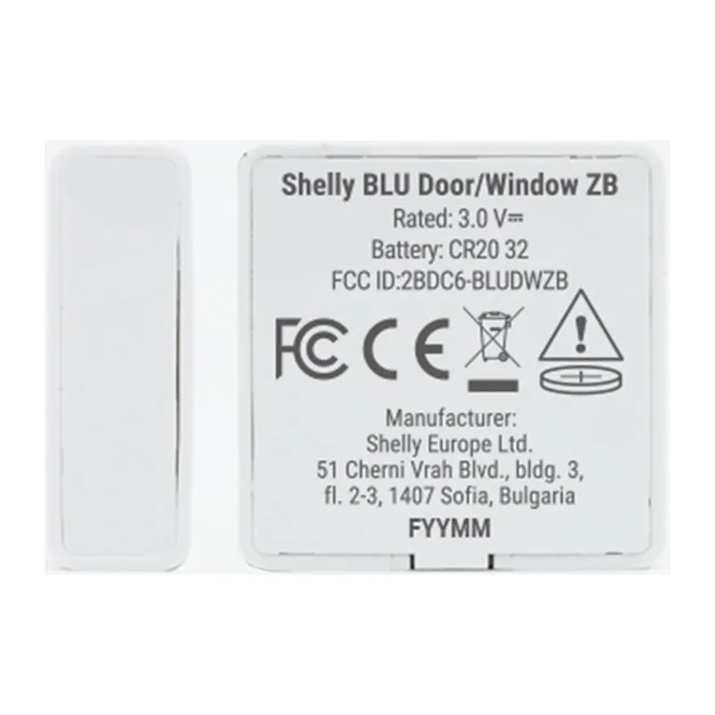 Czujnik Drzwi I Okien SHELLY BLU Door/Window ZB Zigbee Bluetooth