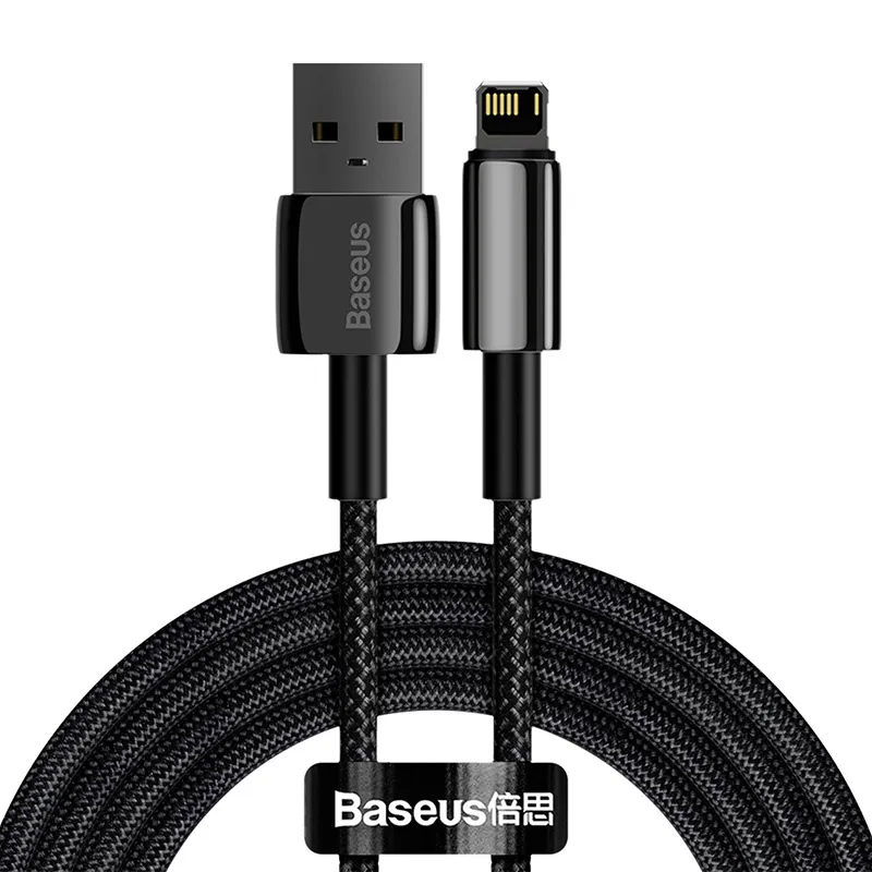 Kabel BASEUS Tungsten Gold USB-A Lightning 2m - Czarny