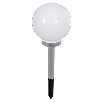 Lampa Solarna - Kula Plastikowa 20cm, 4LED Biały