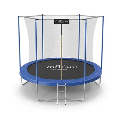 Trampolina 8ft Z Drabinką Siatka Wewnętrzna Kolor - NIEBIESKI