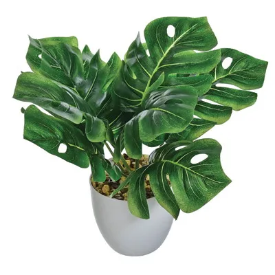 Kwiat Sztuczny W Doniczce - Monstera, 25cm, Zielony