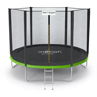 Trampolina 8ft Z Drabinką Siatka Zewnętrzna Kolor - CZARNY