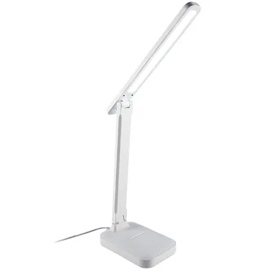 Lampa Biurkowa Z Podstawką Na Telefon - Biała