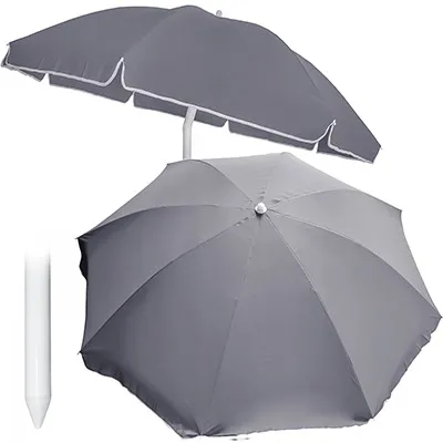 Parasol Polyester Tkanina 240cm, 8 Drutów, Łamany - Szary