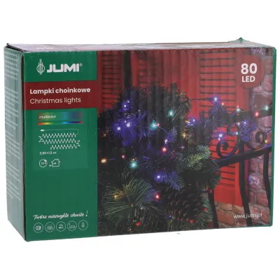 Lampki 80LED, Multikolor, Kabel 150cm, Wew