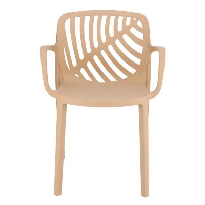 Plastikowe Krzesło Ogrodowe, UV Protection, 79x52,2x55cm - Beżowy
