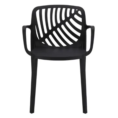 Plastikowe Krzesło Ogrodowe, UV Protection, 79x52,2x55cm - Czarny