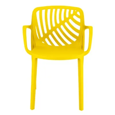 Plastikowe Krzesło Ogrodowe, UV Protection, 79x52,2x55cm - Żółty