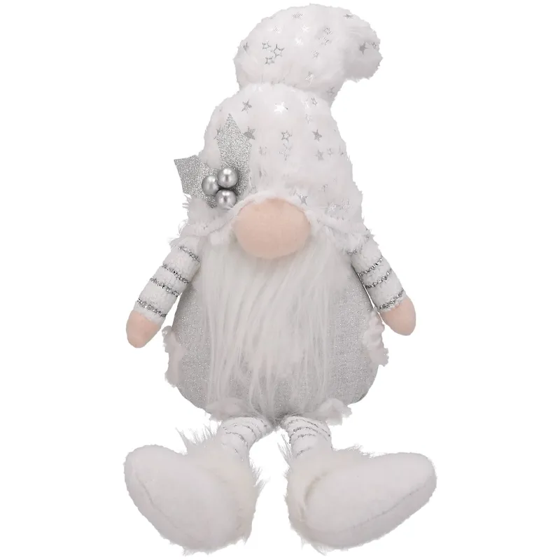Skrzat Z Materiału, Podświetlany LED, 48cm, Biały, Do Postawienia